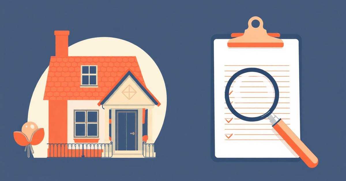 Illustration of a house beside a staged tenancy application form with income and reference sections