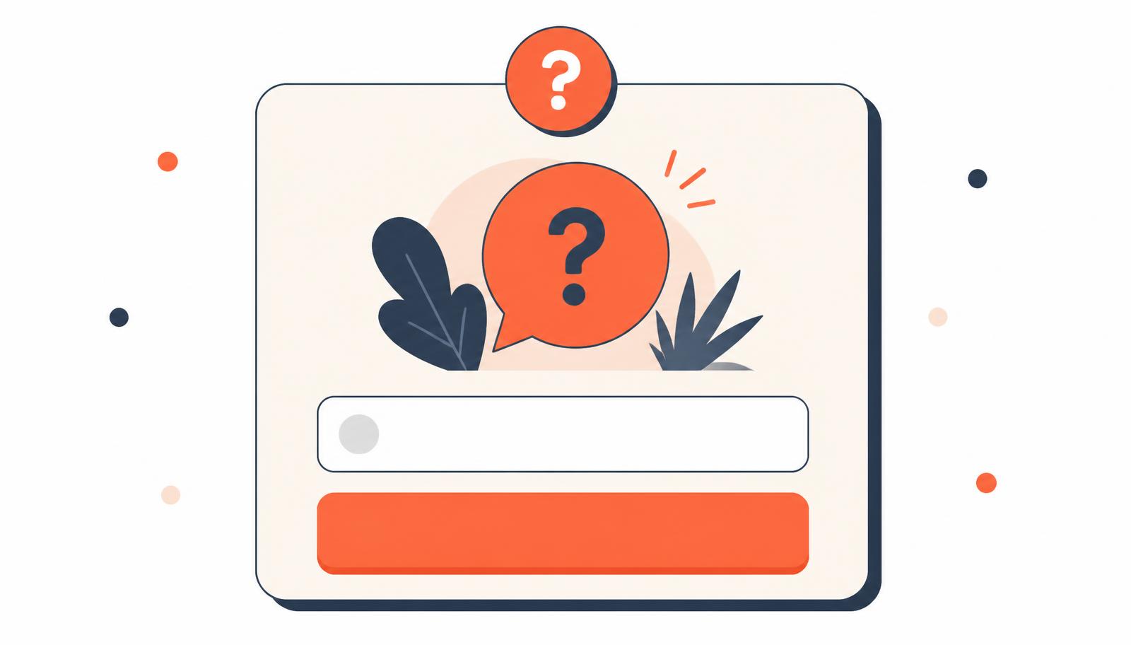 Flat illustration of a phone showing a single question card sliding to reveal the next question